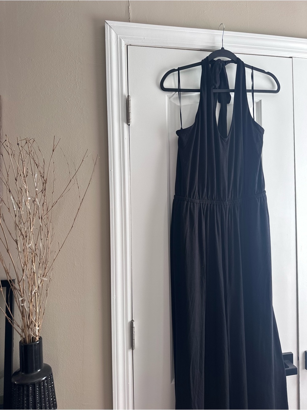 Black Halter Maxi Dress Old Navy Size XL